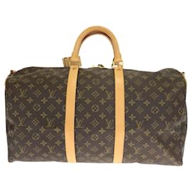Louis Vuitton-Louis Vuitton Monogram Keepall 50 Bandouliere Bag-Brown