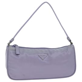 Prada-PRADA Accessory Pouch Nylon Purple Auth ar12130-Purple