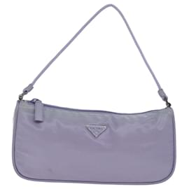 Prada-PRADA Accessory Pouch Nylon Purple Auth ar12130-Purple