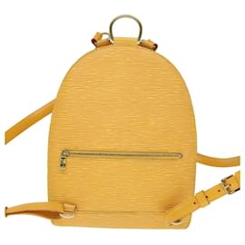 Louis Vuitton-LOUIS VUITTON Epi Mabillon Backpack Yellow M52239 LV Auth 93891-Yellow