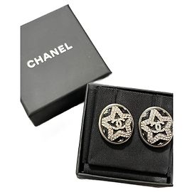 CHANEL Ohrringe T. Metall Silber