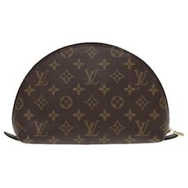Louis Vuitton-LOUIS VUITTON Monogram Trousse Demi Ronde Cosmetic Pouch M47520 LV Auth 93667-Monogram