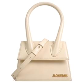 Jacquemus-JACQUEMUS - Jacquemus Chiquito medium shoulder bag in beige leather-Beige