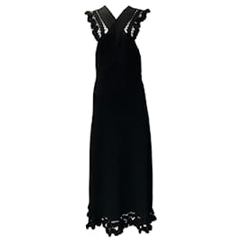 Ulla Johnson-Ulla Johnson Black Ribbed Flora Midi Dress-Black
