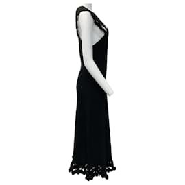 Ulla Johnson-Ulla Johnson Black Ribbed Flora Midi Dress-Black
