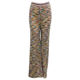 Missoni Purple Multi Wool Knit Pants Multiple colors