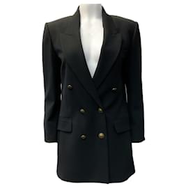 Frame Denim Frame Black Double Breasted Slim Jacket Black