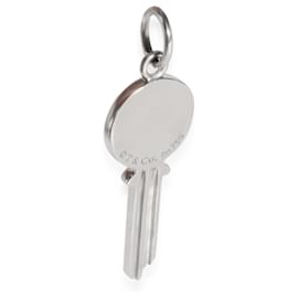 Tiffany & Co-Mini Diamond Key Charm in 18k White Gold 0.04 CTW-Other