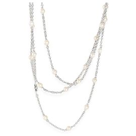 Collar largo de cadena con perlas de David Yurman en plata esterlina, 60 pulgadas Otro