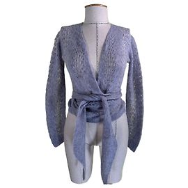 Autre Marque Chiara Bertani Mohair Cardigan Grau Grau