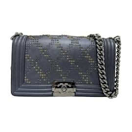Chanel-Chanel Boy Shoulder Bag-Silvery,Golden,Metallic