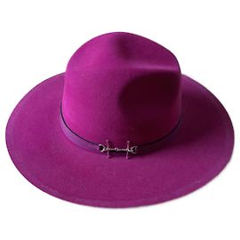 Chapéu Hermès Acrobat em feltro de coelho roxo Roxo