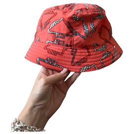 Sombrero Bob Hermès Coral de Algodón T60 Coral