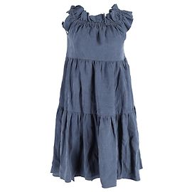 Abito mini off the shoulder in Tencel blu Ulla Johnson Olivia a strati Blu