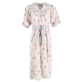 Vestido midi con estampado floral de Zimmermann en lino multicolor Multicolor