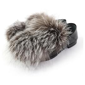 Louis Vuitton-Louis Vuitton Leather Loafers Black Gold 35-Other