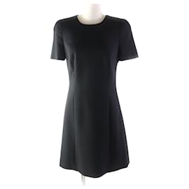 Versace-Versace Wool Silk Medusa Dress Black 40-Black