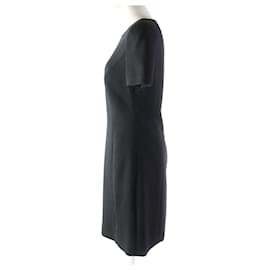 Versace-Versace Wool Silk Medusa Dress Black 40-Black