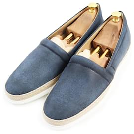 Tod's-Tod's Leather Slip-on Navy Shoes-Navy blue