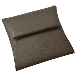 Hermès-Hermes Chevre Coin Case Dark Brown-Brown