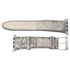 Autre Marque-Berluti Venezia Leather Apple Watch Band Black-Grey
