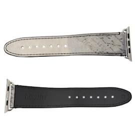 Autre Marque-Berluti Venezia Leather Apple Watch Band Black-Grey