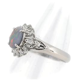 Autre Marque-PT900 Black Opal Diamond Ring-Black