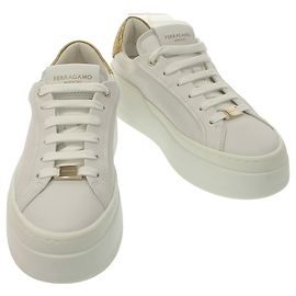 Zapatillas de cuero Salvatore Ferragamo blancas Blanco
