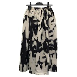 Alexander Mcqueen-Alexander McQueen Black White Polyester Long Skirt-Other