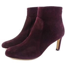 Botas curtas de camurça de pele de cabra Salvatore Ferragamo 7D para mulheres Roxo