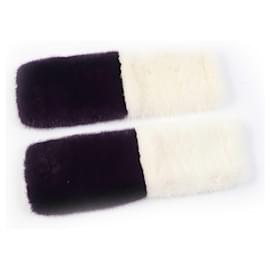 Tod's-Tod's Mink Bicolor Cuffs Gloves Women-Other