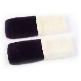 Luvas de punho bicolor de vison Tod's para mulheres Outro