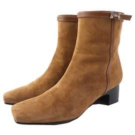 Hermès Hermes Suede Leather Ankle Boots Brown 38 Brown