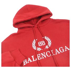 Moletom oversized com estampa de logo Balenciaga vermelho M Vermelho