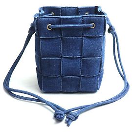 Borsa a tracolla Small Cassette di Bottega Veneta Blu