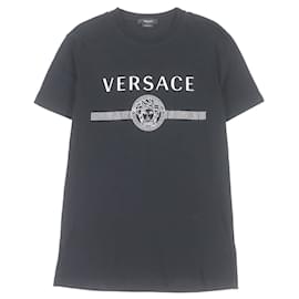 Versace-Versace Medusa Logo Cotton T-Shirt Black S-Black
