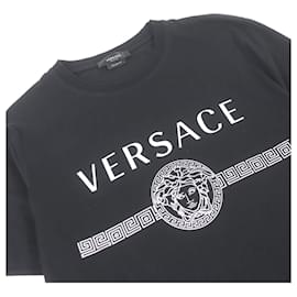 Versace-Versace Medusa Logo Cotton T-Shirt Black S-Black