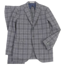 Autre Marque Traje de cuadros de lana y algodón BOGLIOLI HAMPTON gris 44 Castaño