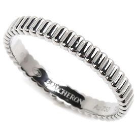 Boucheron K18WG White Gold Quatre Grosgrain Ring White