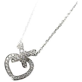 Collar de corazón de oro blanco y diamantes Chaumet Blanco