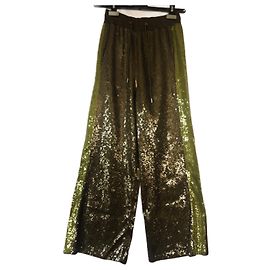 Alberta Ferretti Sequin Pants Khaki Khaki
