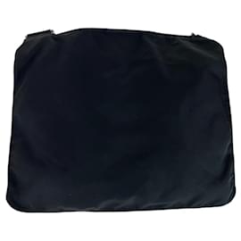 Prada-Prada Nylon Tessuto Logo Plate Shoulder Bag-Black