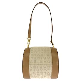 Autre Marque-Bvlgari Canvas Logo Mania B-Zero1 Shoulder Bag-Beige
