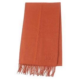 Bufanda de cachemira M Logo con flecos Max Mara Castaño