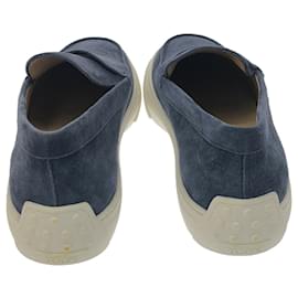 Tod's-Tod's Suede Loafers Blue Men-Blue