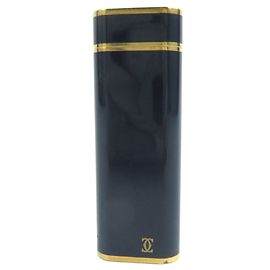 Accendino Oval Logo Laccato Cartier Blu Oro D'oro