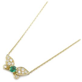 Van Cleef & Arpels K18 Gold Emerald Necklace Green