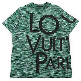 Camiseta de algodão verde com logo Galaxy Louis Vuitton S Verde