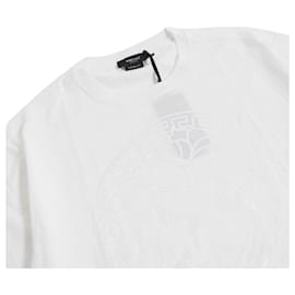 Versace-Versace Medusa Logo Glitter T-shirt White L-White