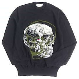 Alexander Mcqueen-Alexander McQueen Wool Skull Knit Sweater Black S-Black